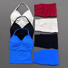 Halter-Style Camisole with Matching Shorts (Assorted Colors) view 1