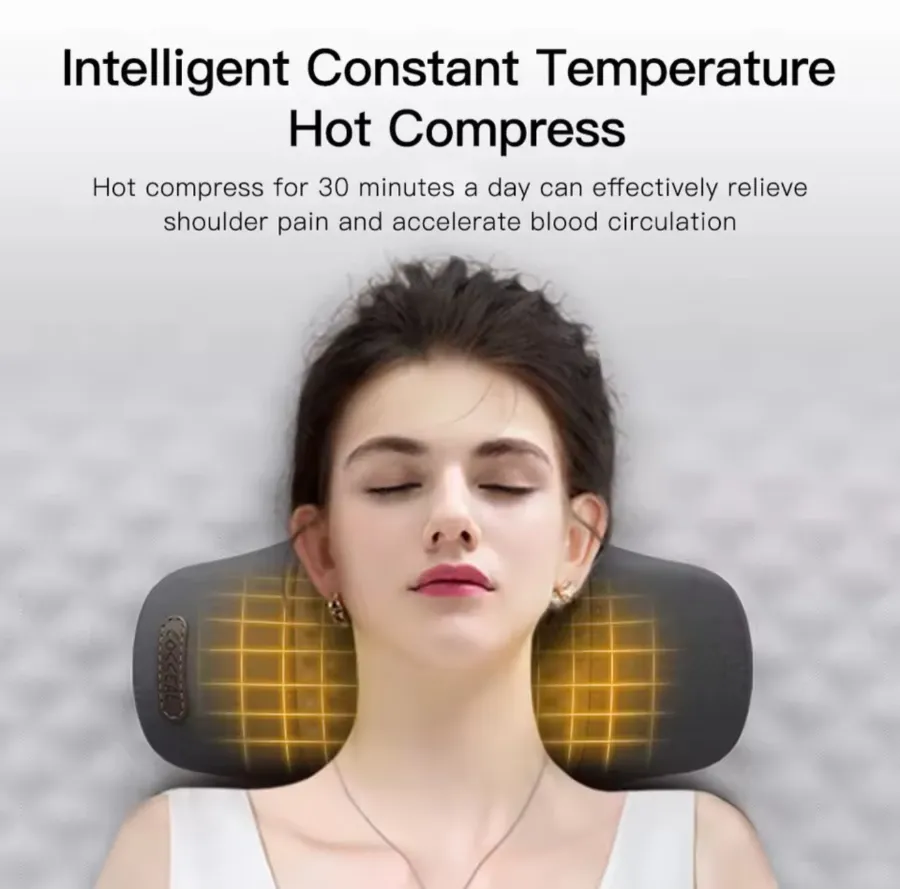 Neck Massager with Hot Compress and Cervical Traction view 3