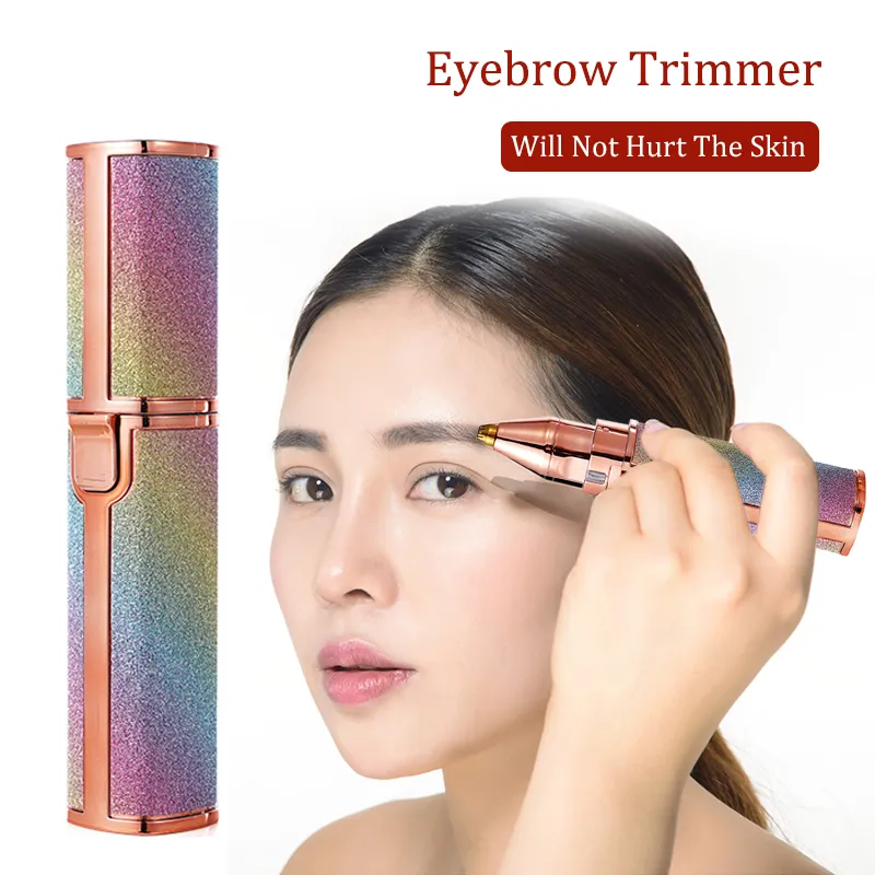 Rechargeable Eyebrow Trimmer — Rainbow Glitter view 2