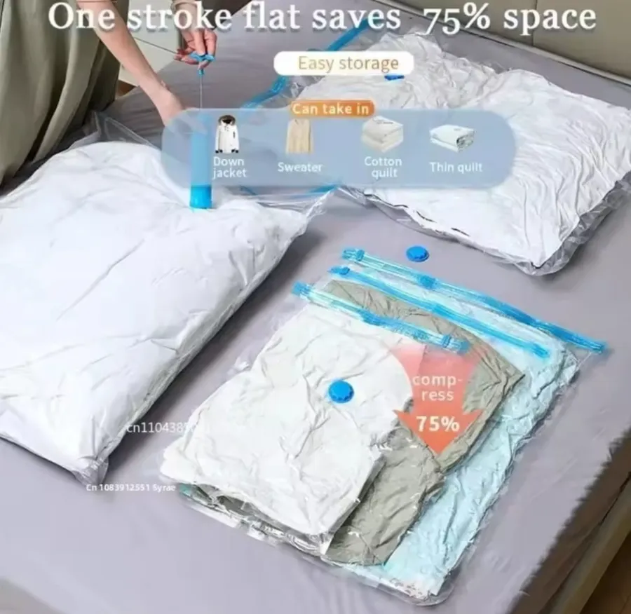 Vacuum Storage Bags with Zipper Seal and Air Valve view 3