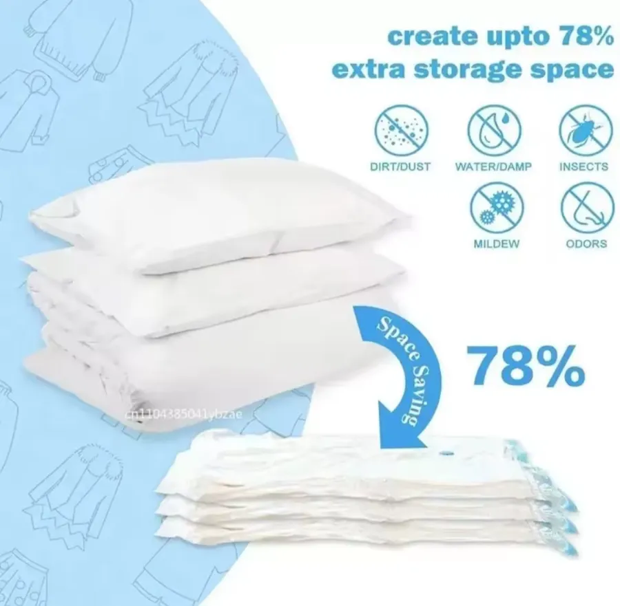 Vacuum Storage Bags with Zipper Seal and Air Valve view 2