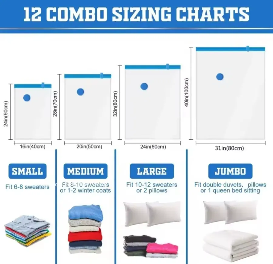 Vacuum Storage Bags with Zipper Seal and Air Valve view 4