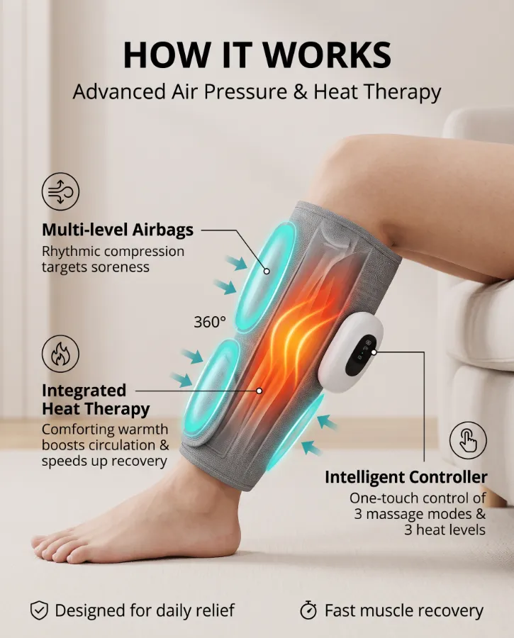 Cordless Air Pressure Leg Massager view 4