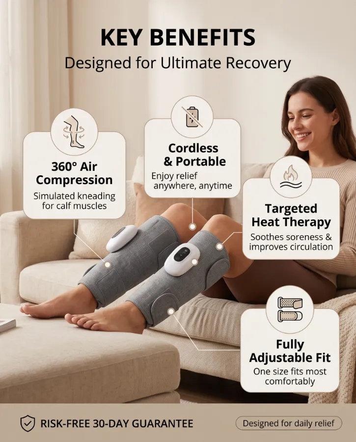 Cordless Air Pressure Leg Massager view 5