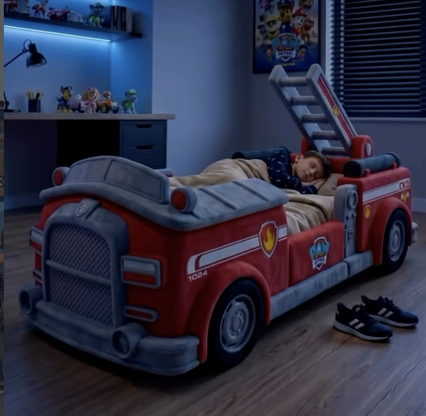Paw Patrol Marshall Fire Truck Toddler Bed – Adventure Sleep