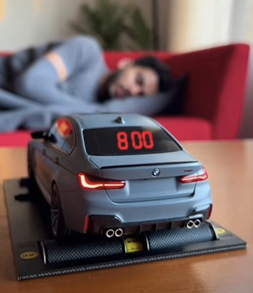 Sleek Performance Car Alarm Clock - Wake Up in Style