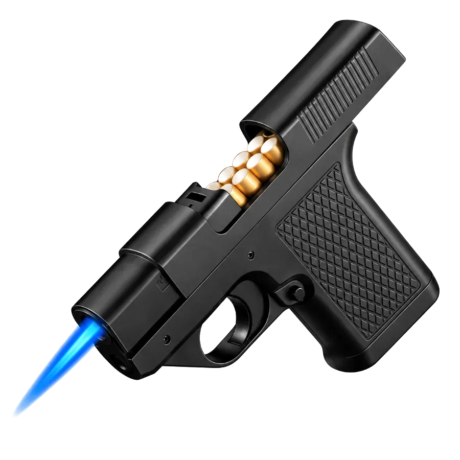 PISTOL CIGARETTE CASE LIGHTER view 1