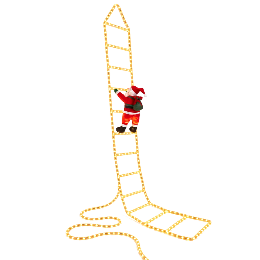 Jolly Tree™ Santa LED Ladder Decoration view 1