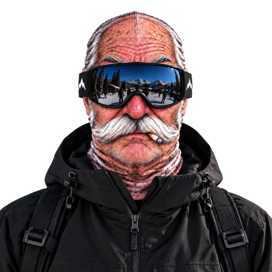 PowderFace™ Funny Old-Man Ski Mask view 1