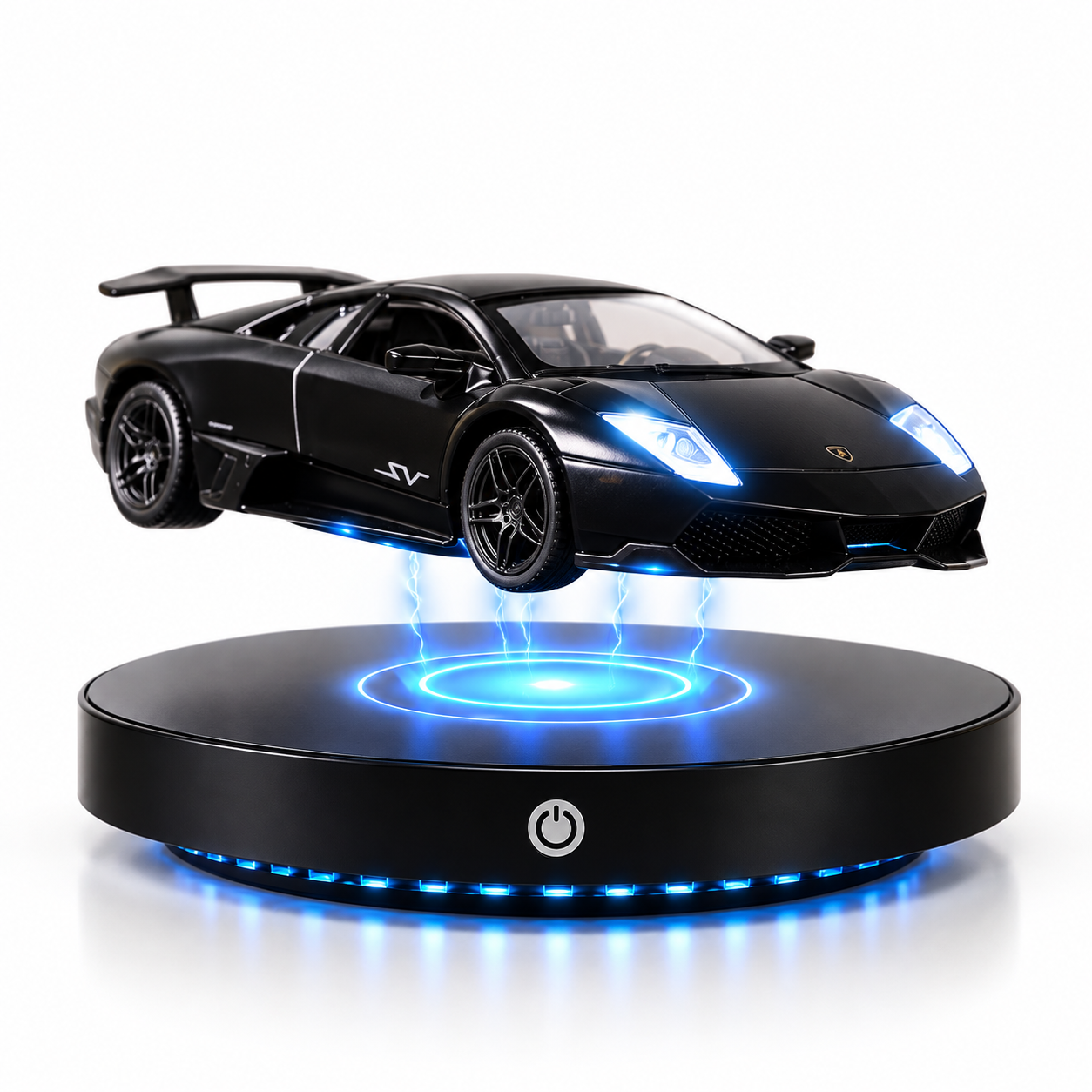 Levitating Supercar Model Display with LED Base