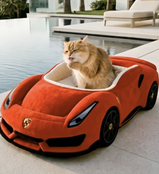 Luxury Sports Car Cat Bed – Ultimate Cozy Ride for Feline Friends