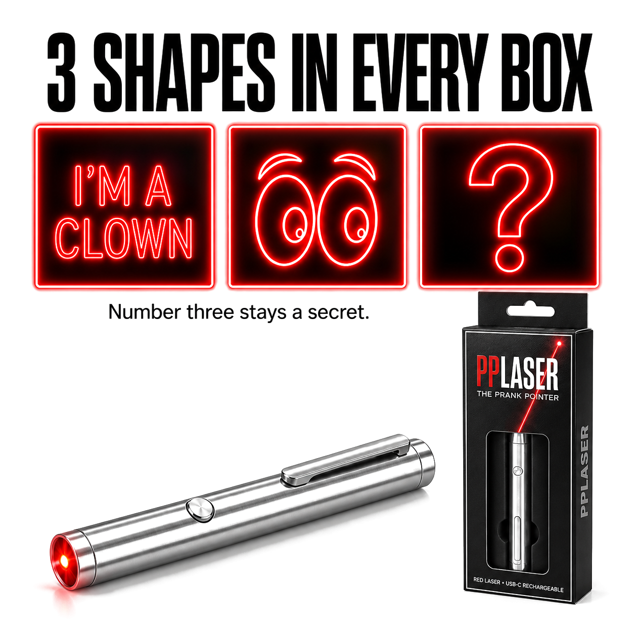 PP Laser™ Rechargeable Prank Laser Pointer