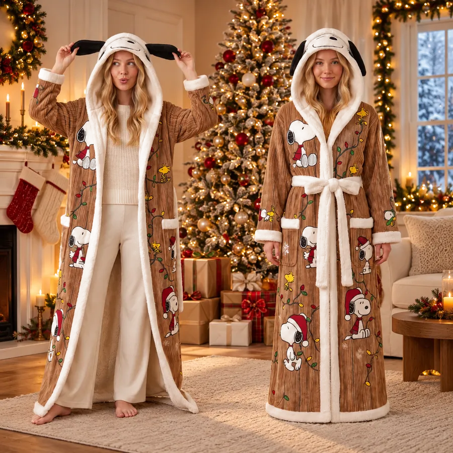 Cozy Snoopy Heated Hooded Robe view 2