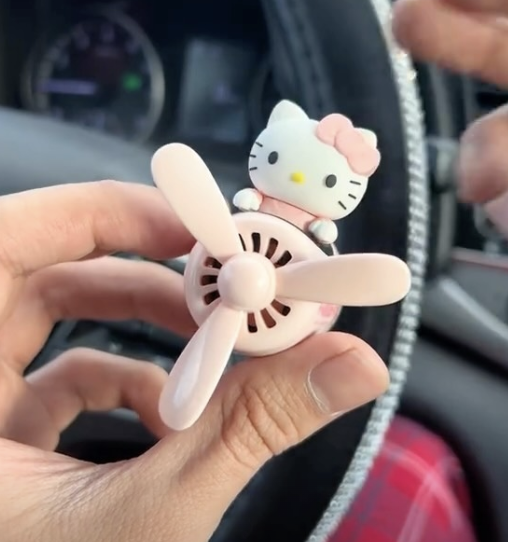 Cute Kitty Propeller Car Vent Air Freshener Clip