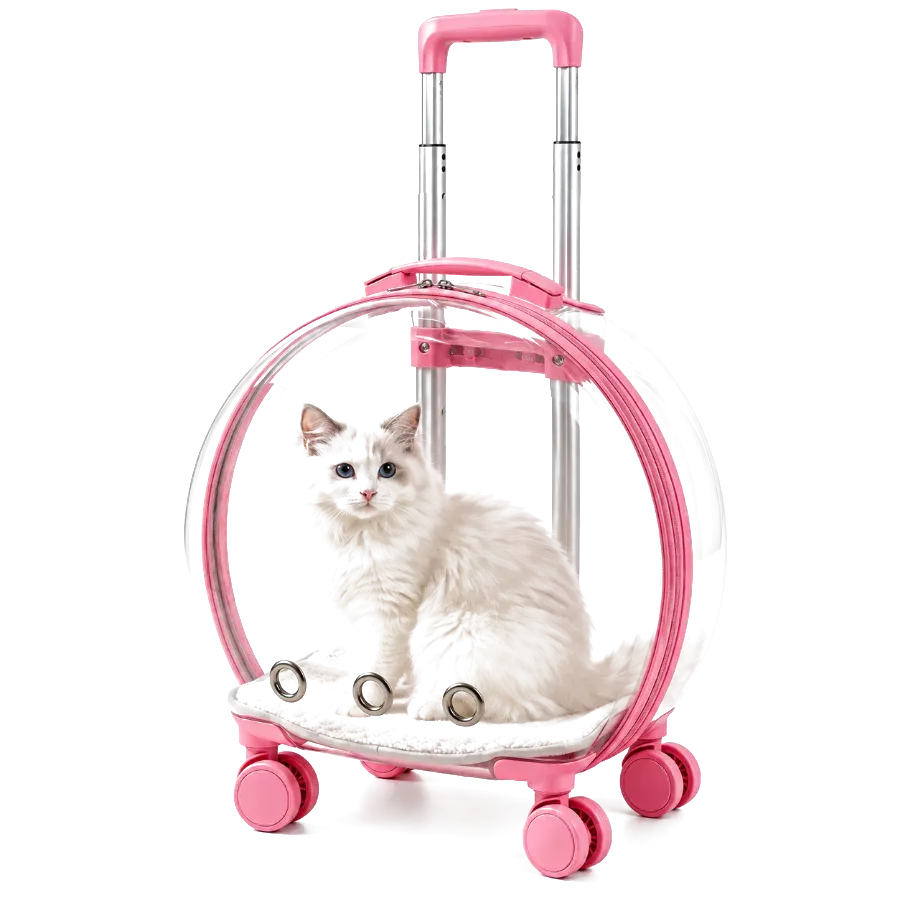 PawPort™ Transparent Rolling Pet Travel Carrier view 1
