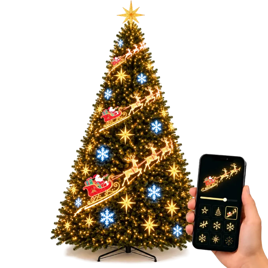 MagicGlow Christmas Tree Lights (App-Controlled) view 1